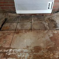 Nieuwe betonvloer en afvoer